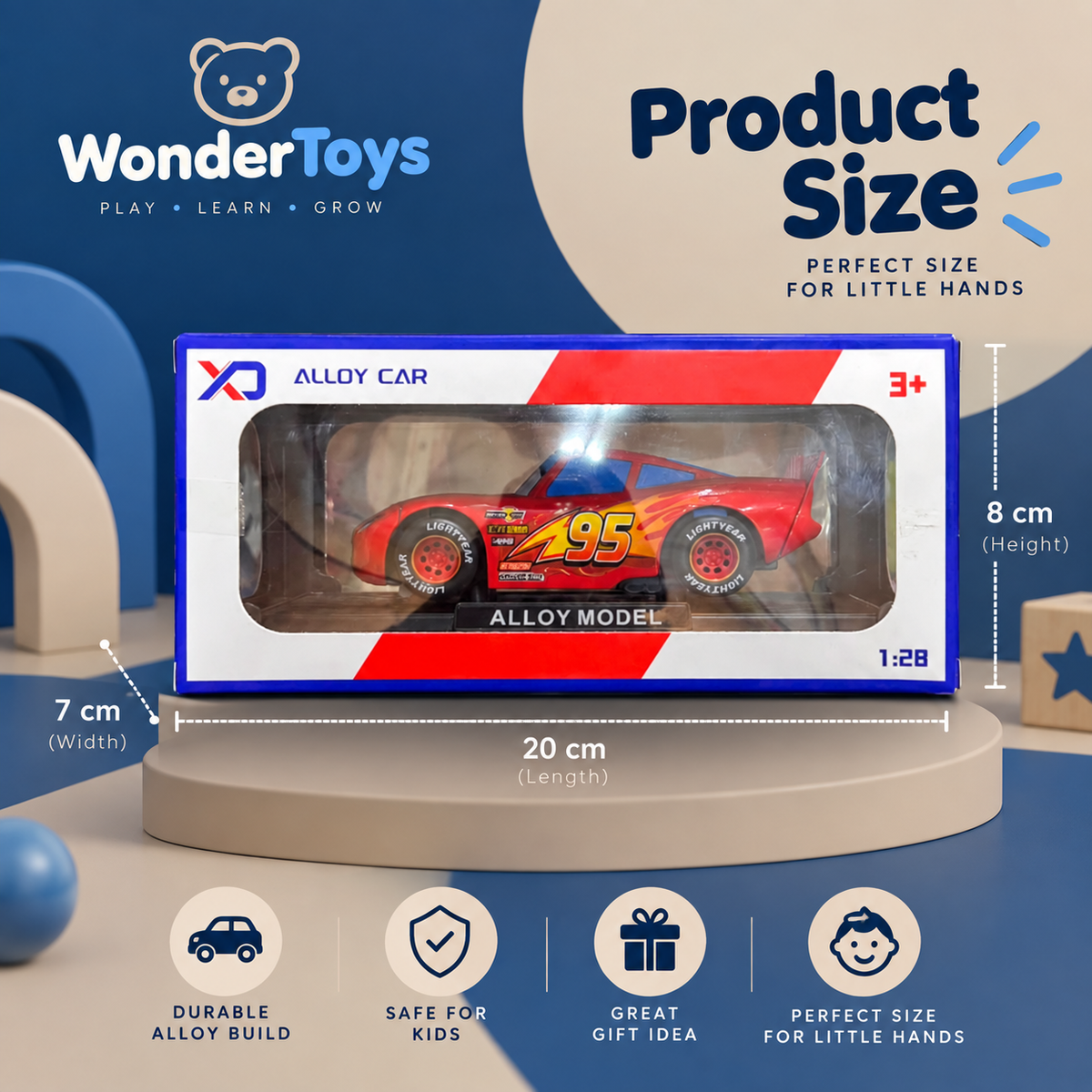 Premium Lightning McQueen Alloy Car – Product Description