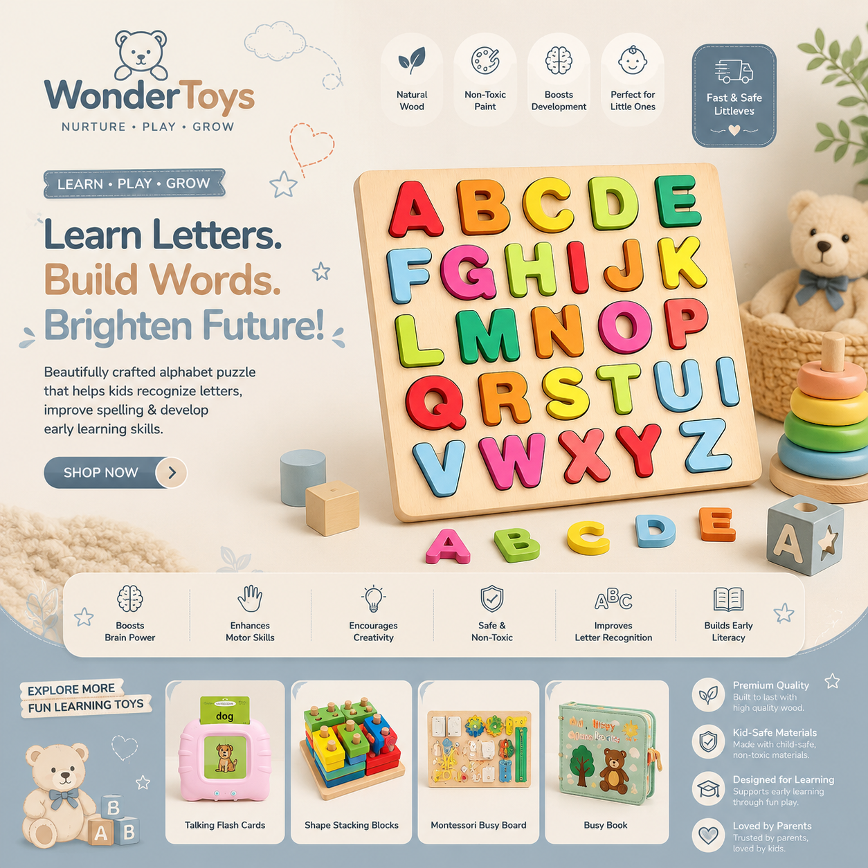 Ultimate 4-in-1 Early Montessori Learning Bundle