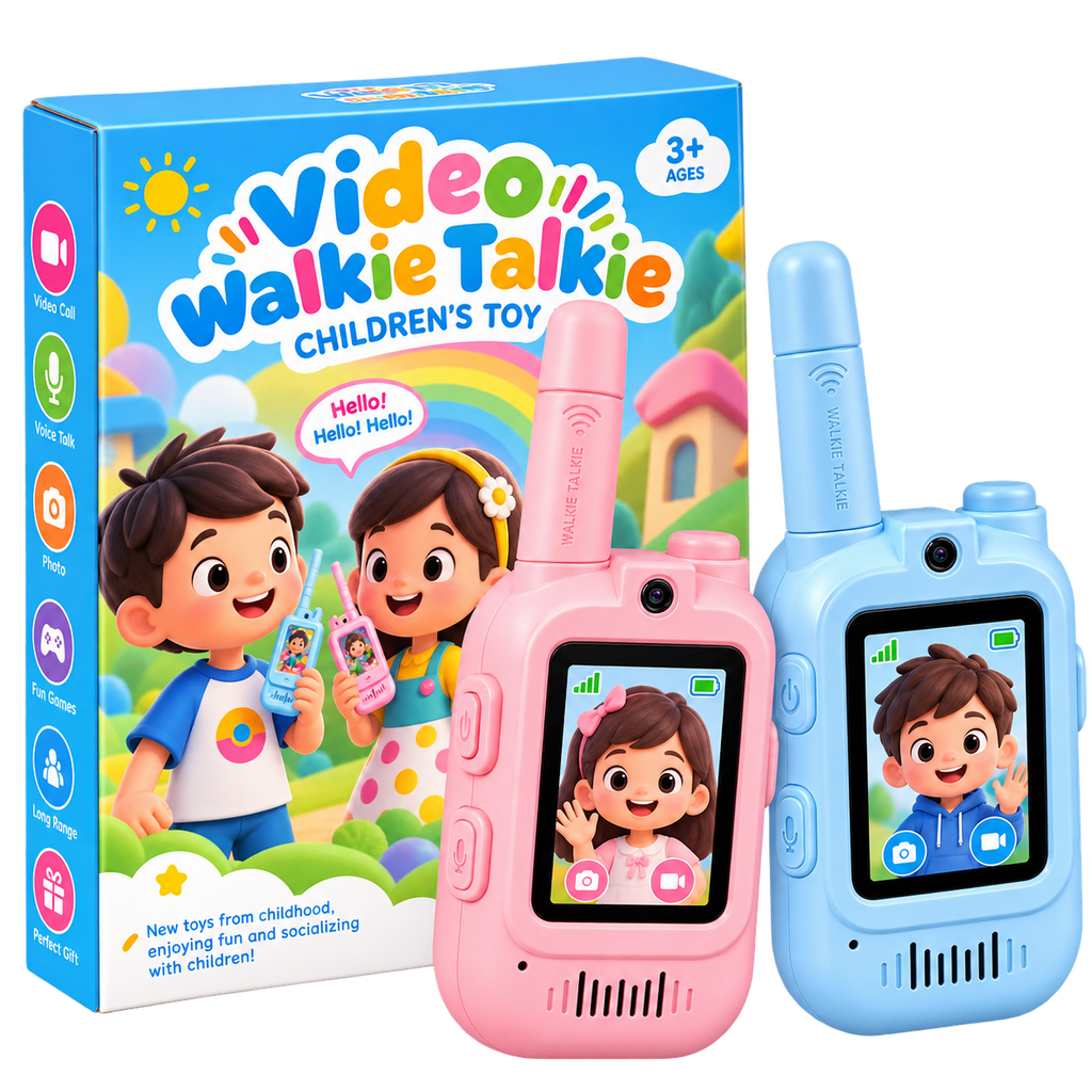 Kids Video Walkie Talkie Pair Set – Rechargeable Long Range Camera Walkie Talkies for Kids