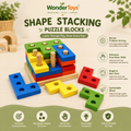 Montessori Wooden Peg Puzzle Stacking Board