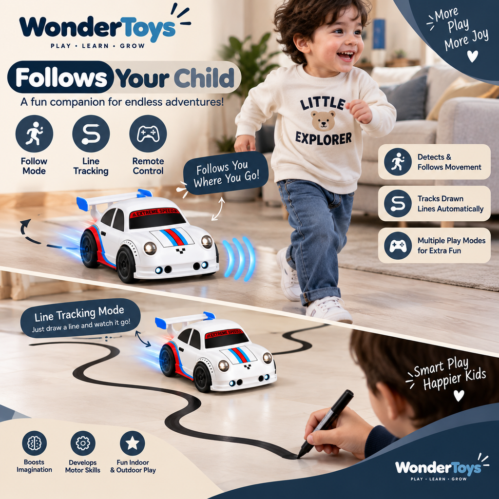 🚗 Smart Follow & Line Tracking RC Car