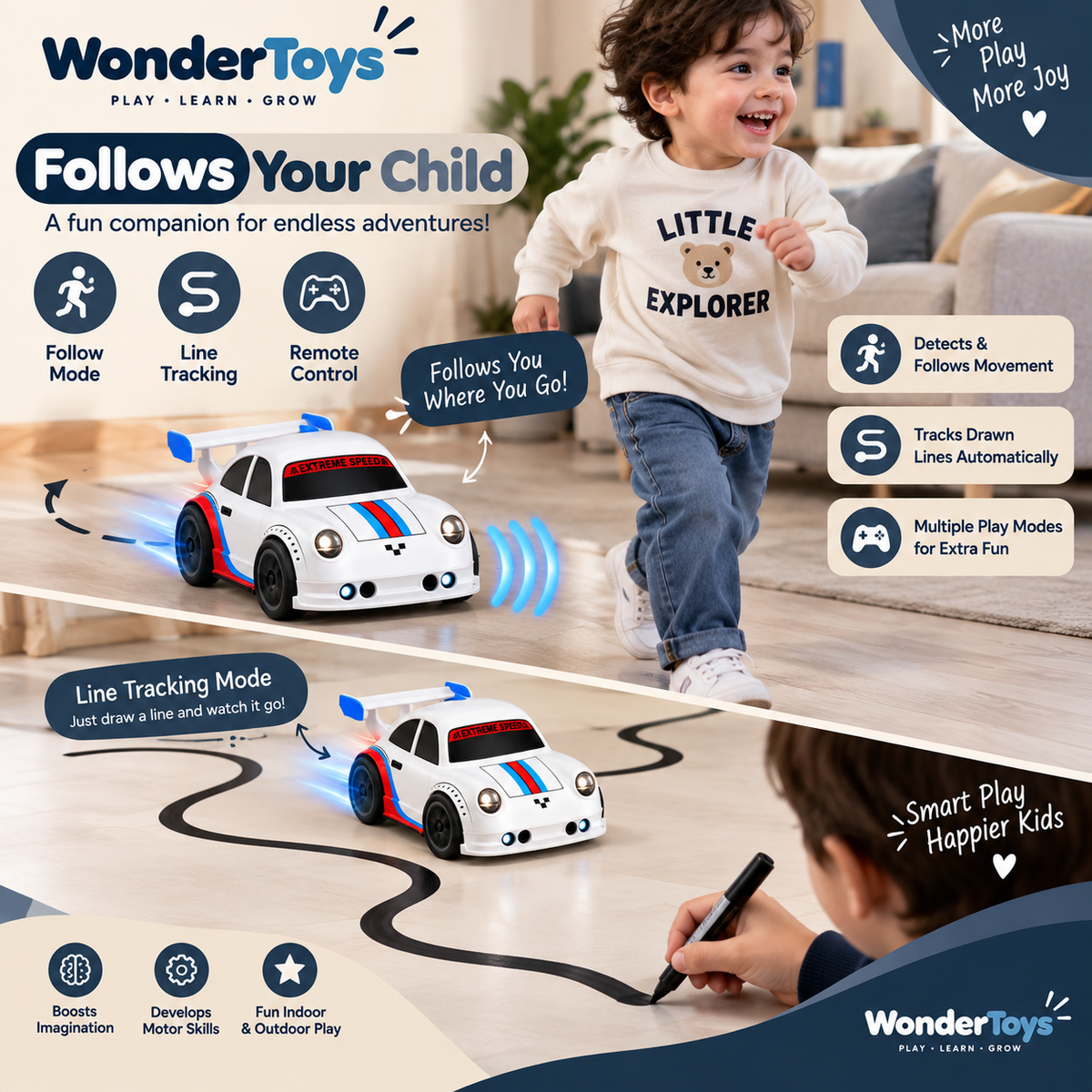 🚗 Smart Follow & Line Tracking RC Car