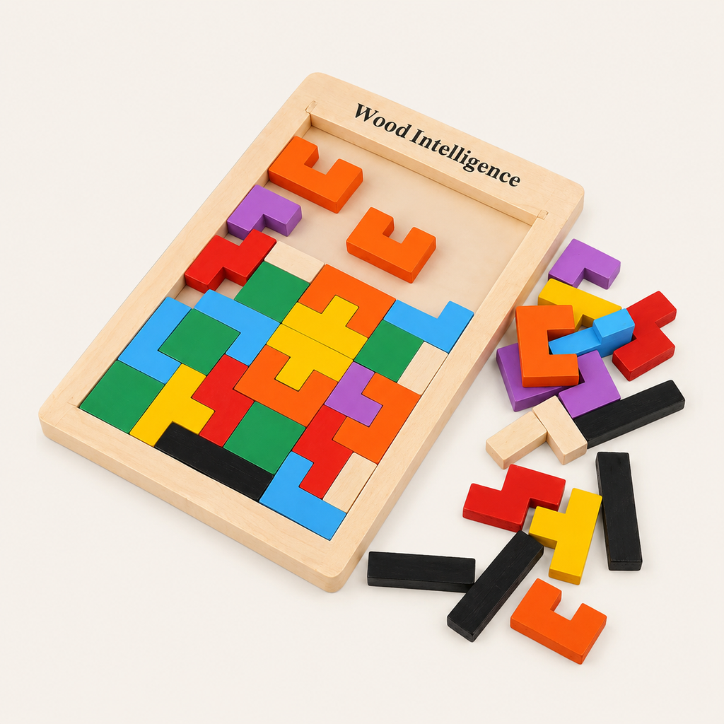 Wooden Intelligence Puzzle Board | Educational Brain Teaser Toy